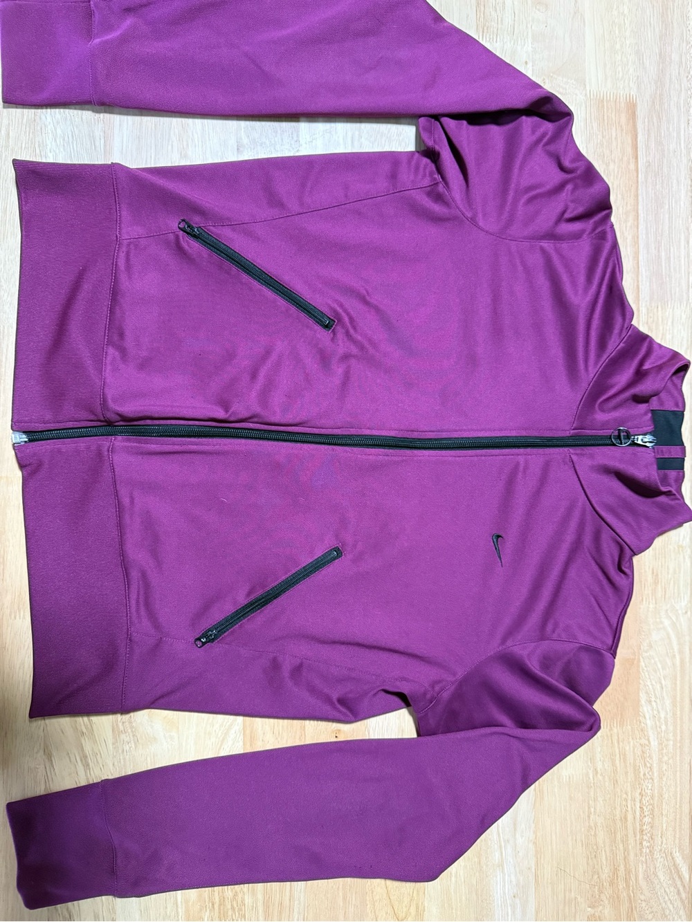 Nike Women’s Large Purple Black Full Zip Track Jacket - Picture 2 of 7